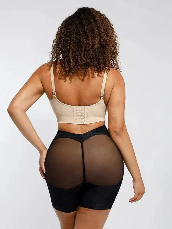 Seamless Low Back Mesh Tummy Control Shapewear Short