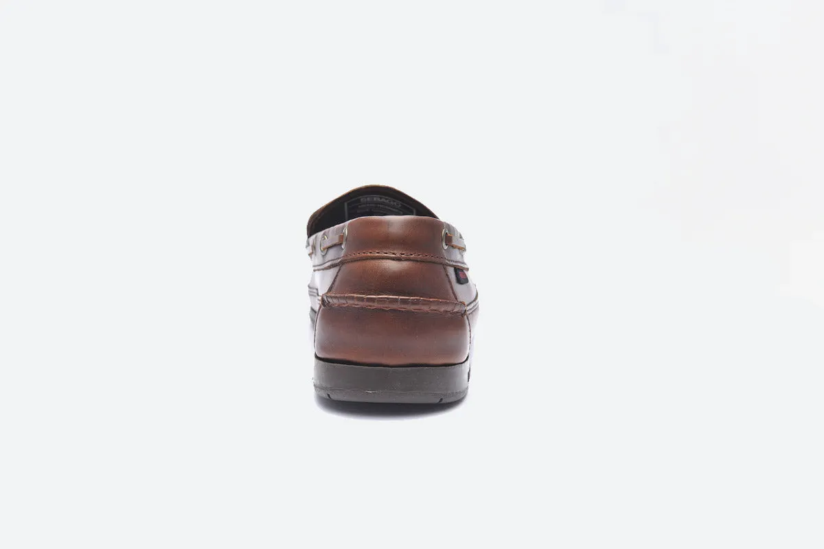Sebago - Ketch Waxed Leather Loafer - Brown Gum