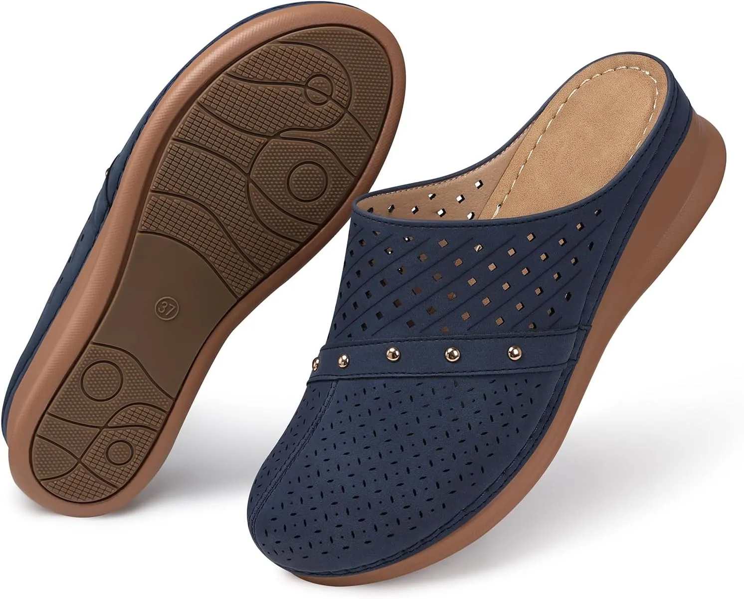 SHIBEVER Clogs for Women Mules Slip-On: Closed Toe Clog - Comfortable Womens Mule