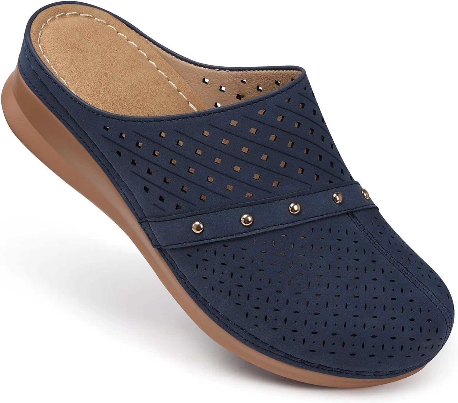 SHIBEVER Clogs for Women Mules Slip-On: Closed Toe Clog - Comfortable Womens Mule