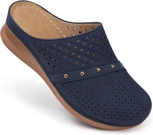 SHIBEVER Clogs for Women Mules Slip-On: Closed Toe Clog - Comfortable Womens Mule