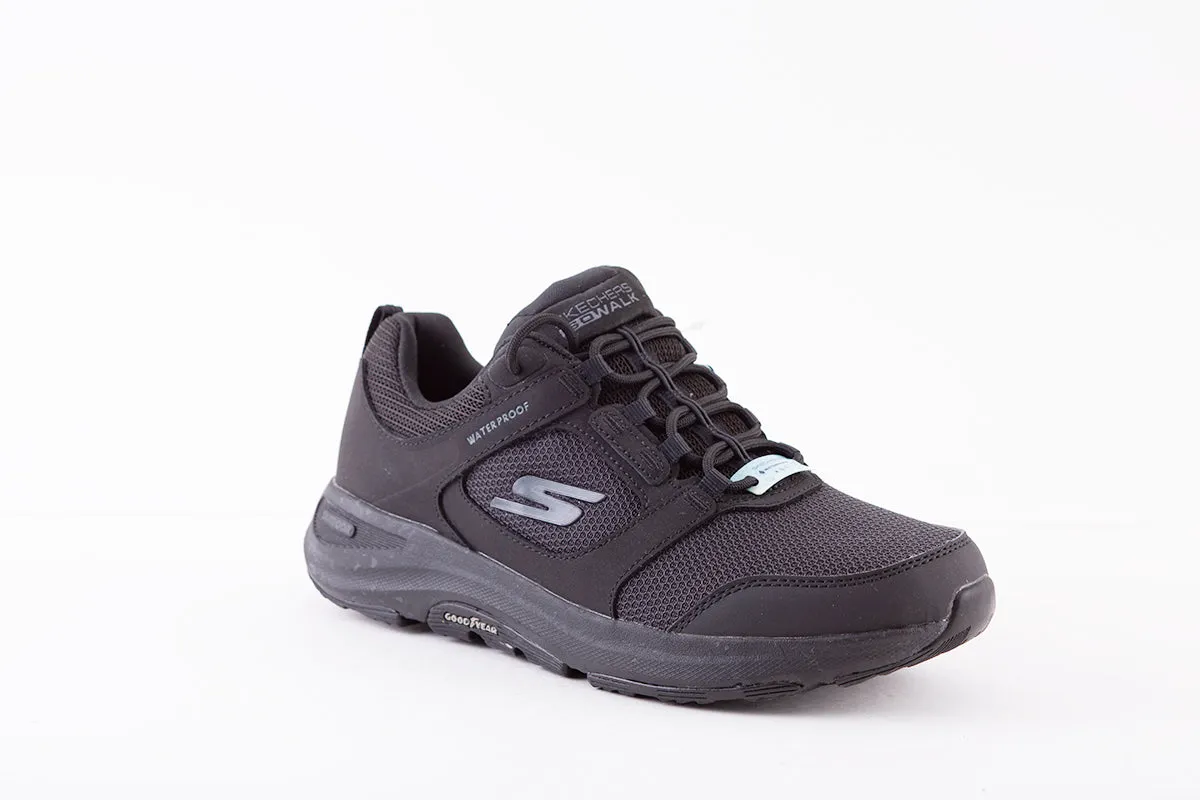 SKECHERS - 124428 GO WALK OUTDOOR-LACED WATERPROOF TRAINER - BLACK