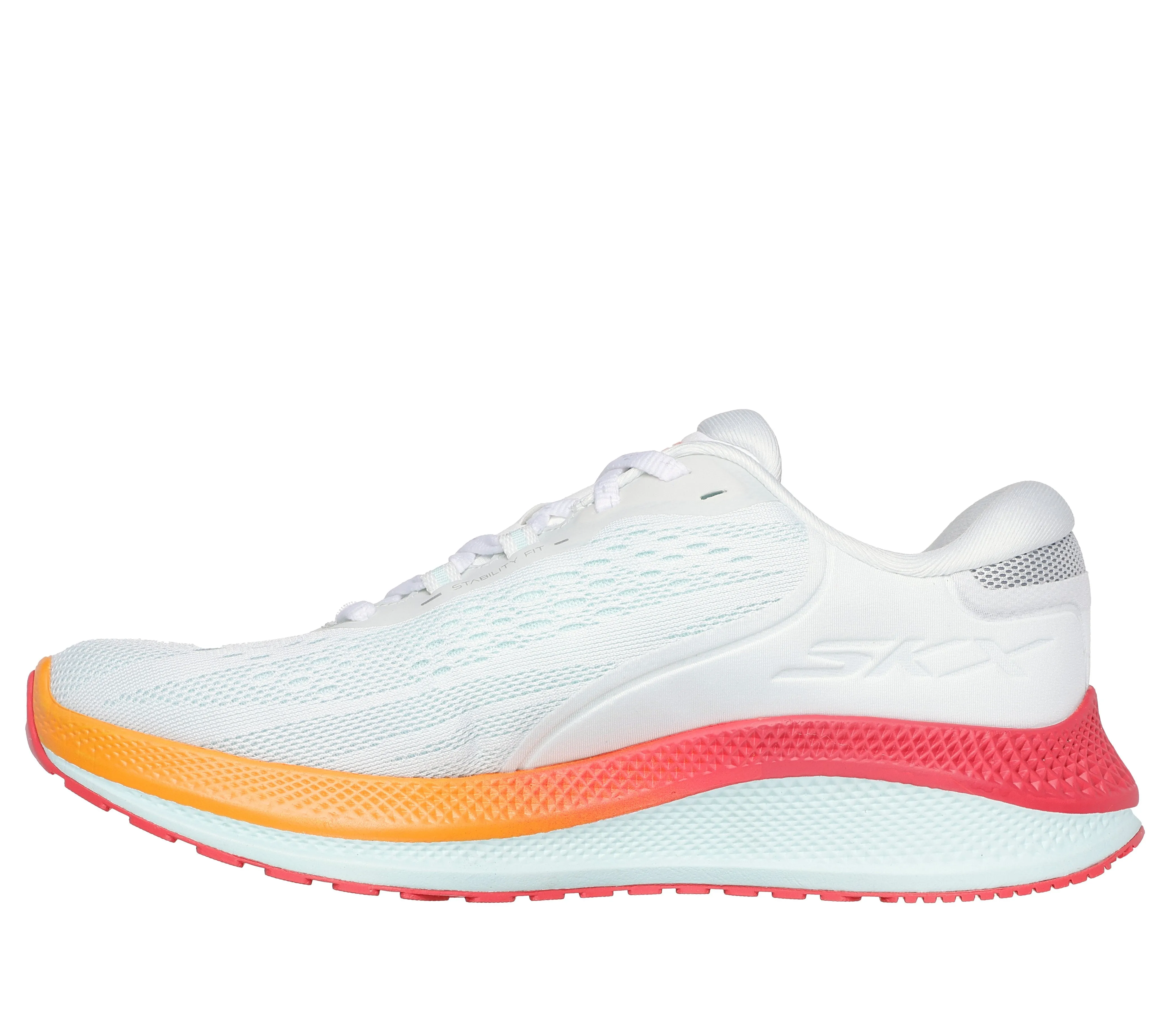 SKECHERS - 172084 GO RUN PERSISTENCE 2 LOW TOP LACED MESH TRAINER - WHITE MULTI