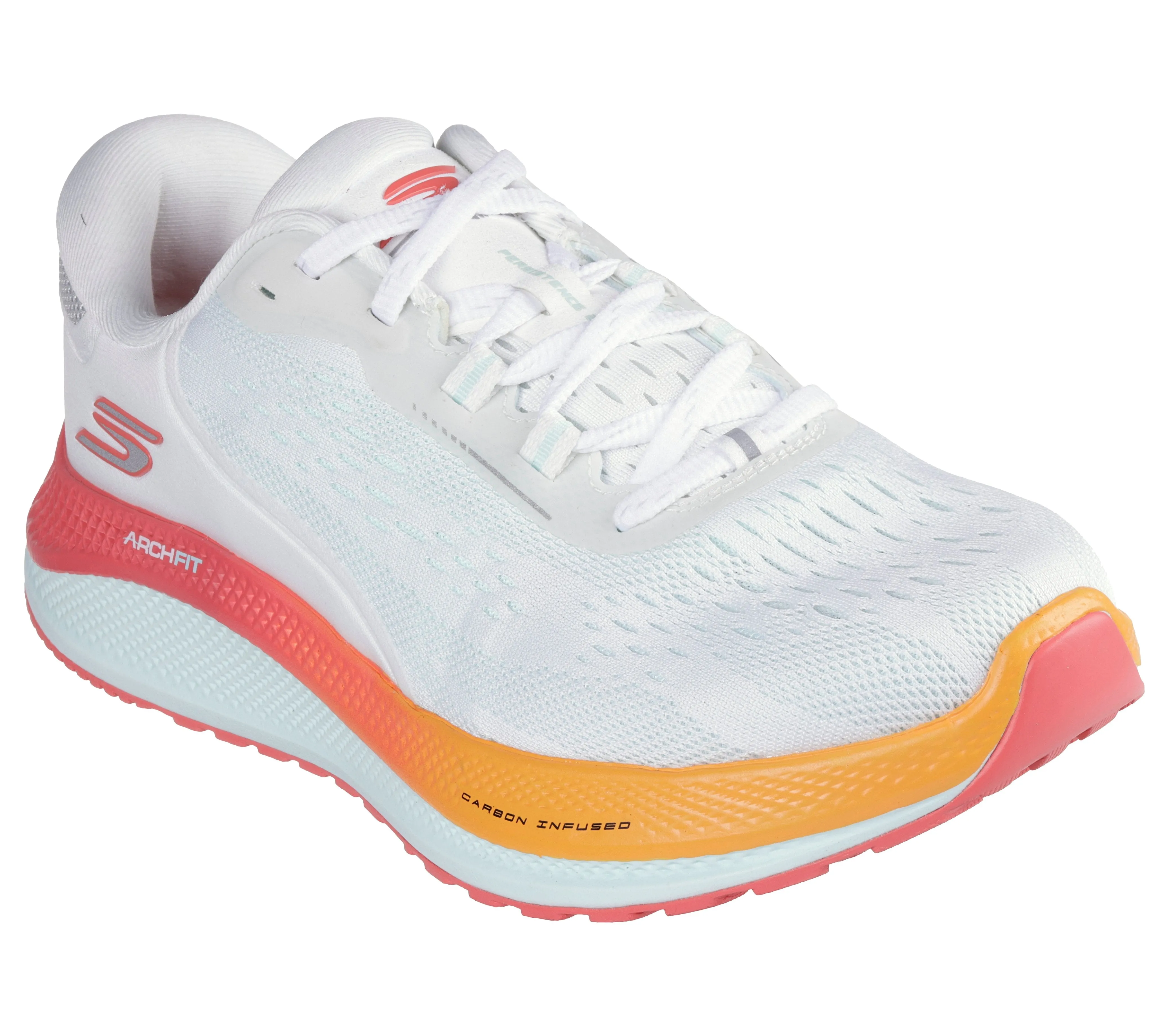 SKECHERS - 172084 GO RUN PERSISTENCE 2 LOW TOP LACED MESH TRAINER - WHITE MULTI