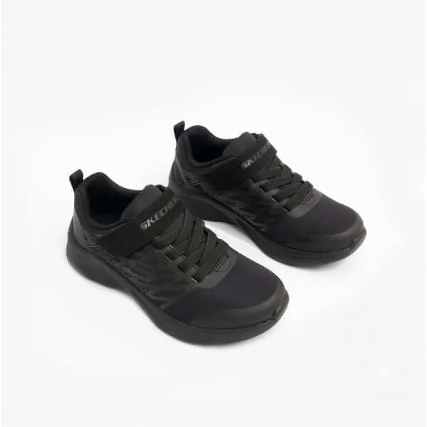 Skechers 403770L/BBK MICROSPEC-TEXLOR Boys Trainers Black
