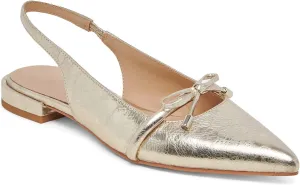 Slingback Flats for Women Bow Tie Closed Pointed Toe Low Heel Pumps Comfortable Work Dress Ballet Flats Mule Shoes