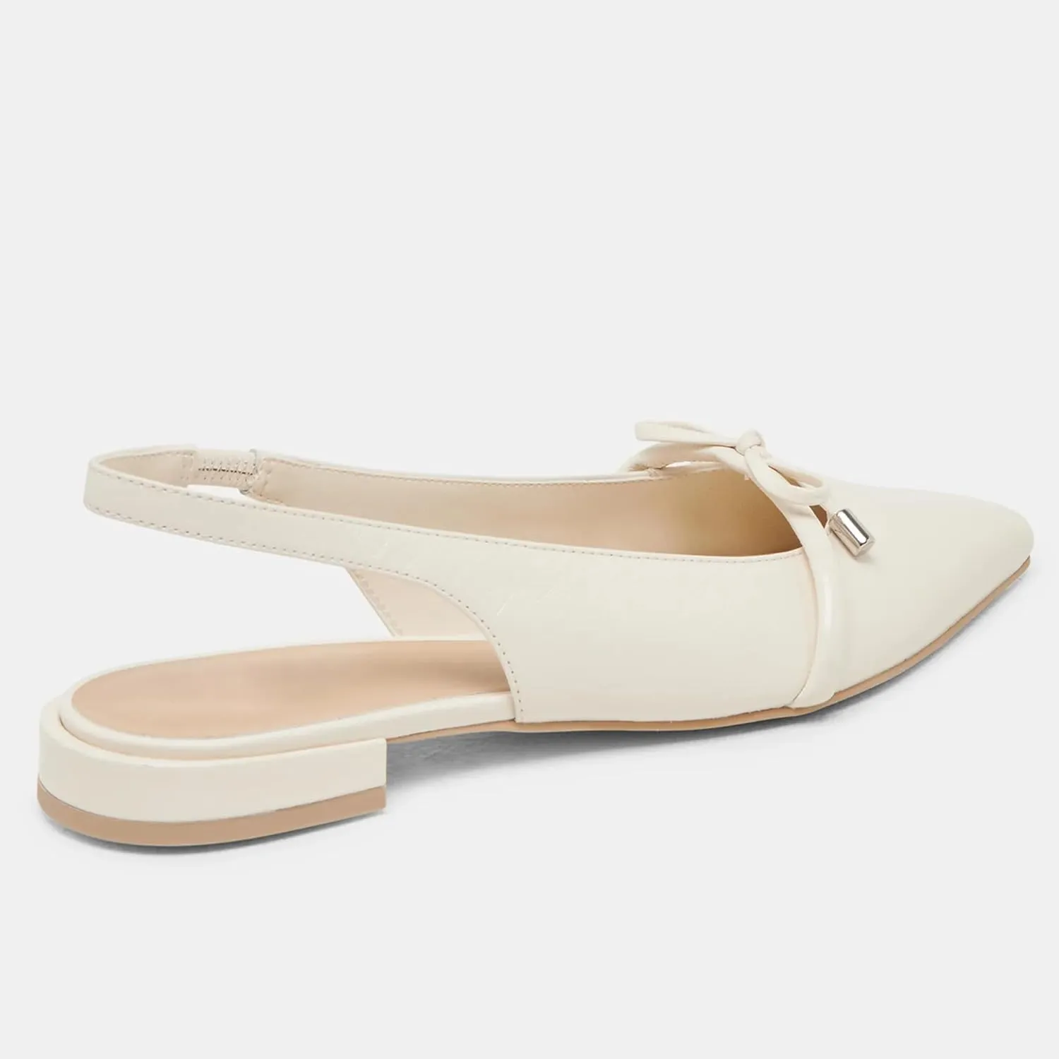 Slingback Flats for Women Bow Tie Closed Pointed Toe Low Heel Pumps Comfortable Work Dress Ballet Flats Mule Shoes