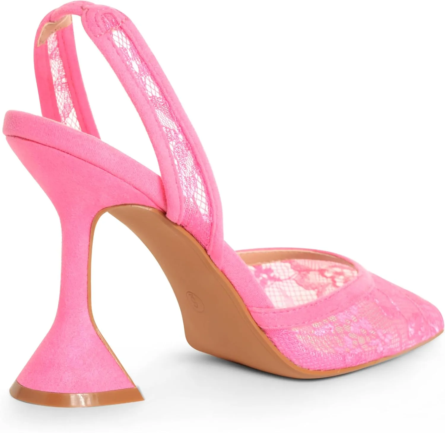 Slingback Mesh Mule Heels for Women with 3.75 Inches Heel