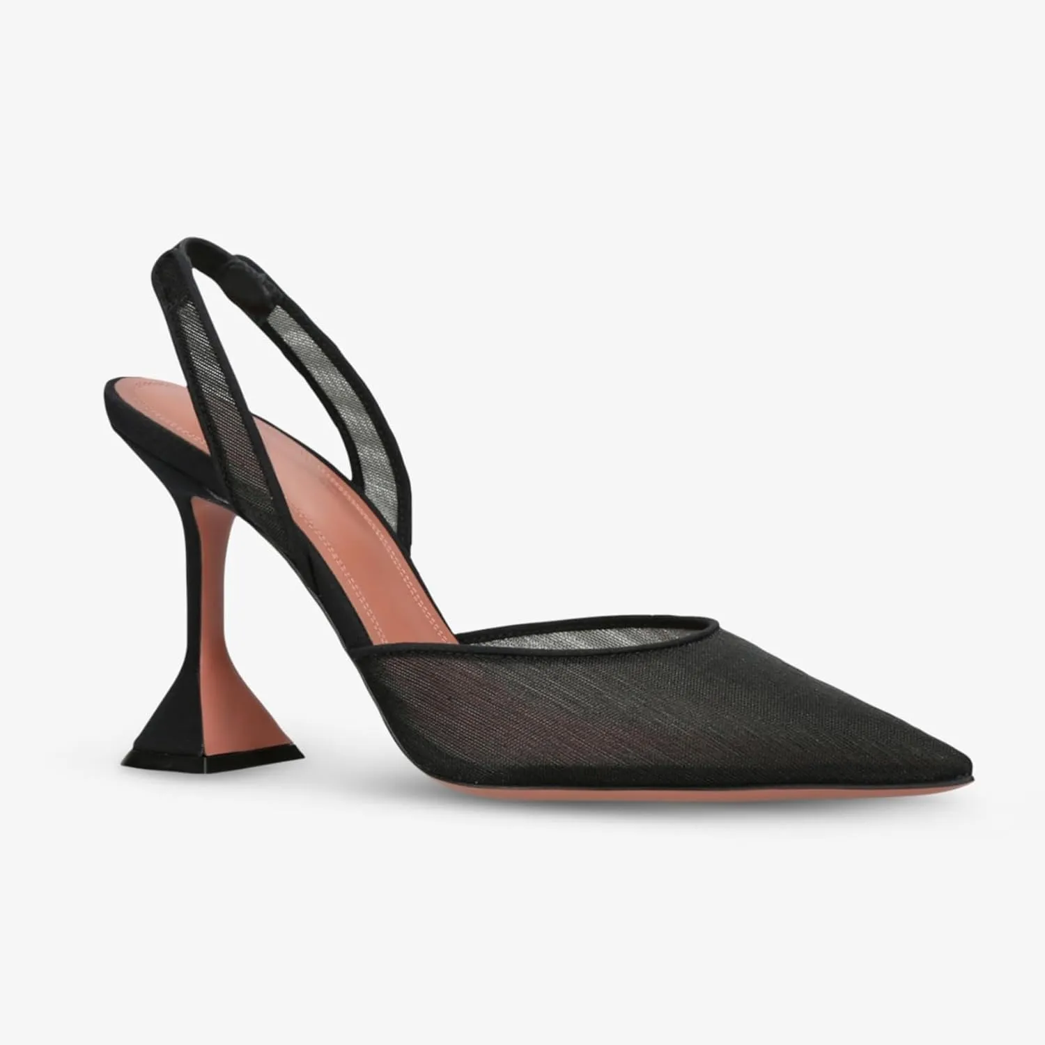 Slingback Mesh Mule Heels for Women with 3.75 Inches Heel