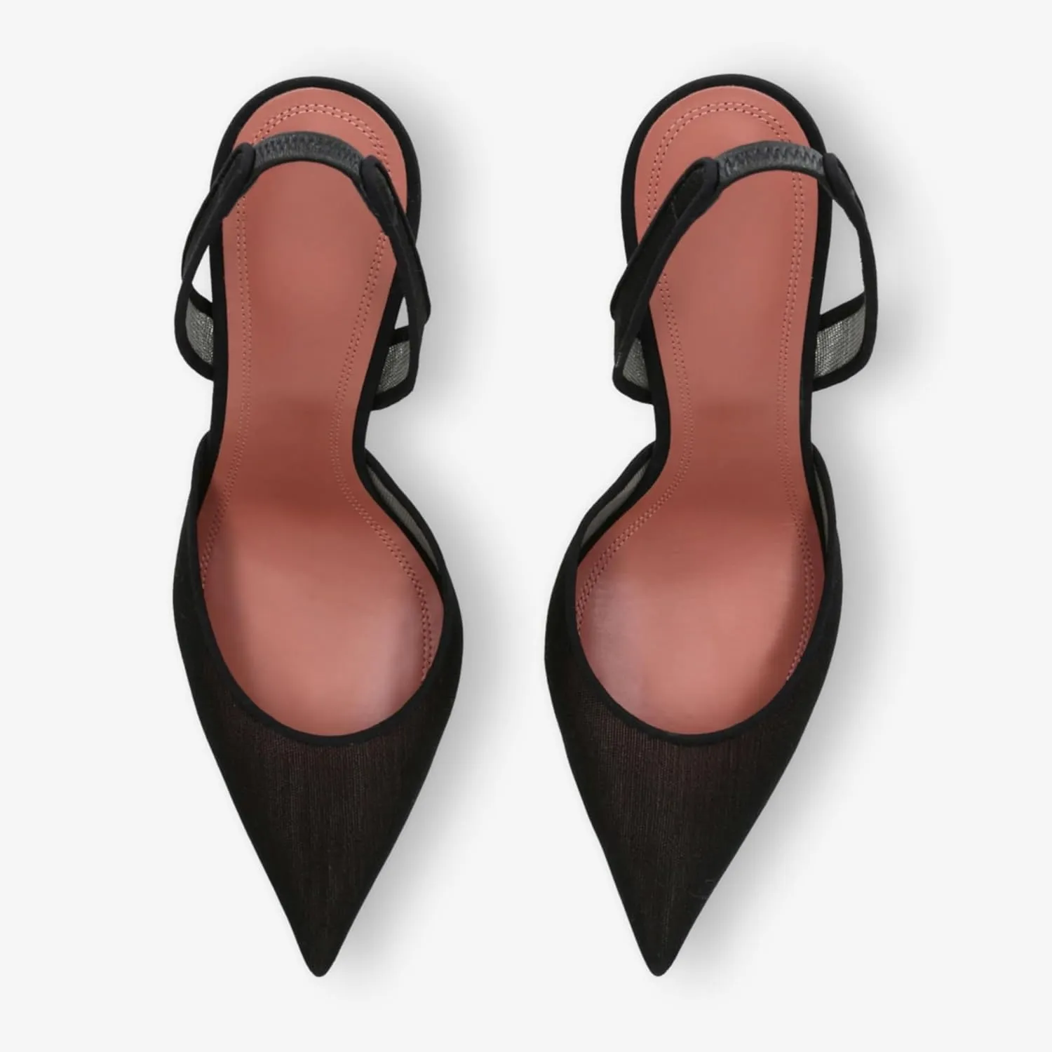 Slingback Mesh Mule Heels for Women with 3.75 Inches Heel