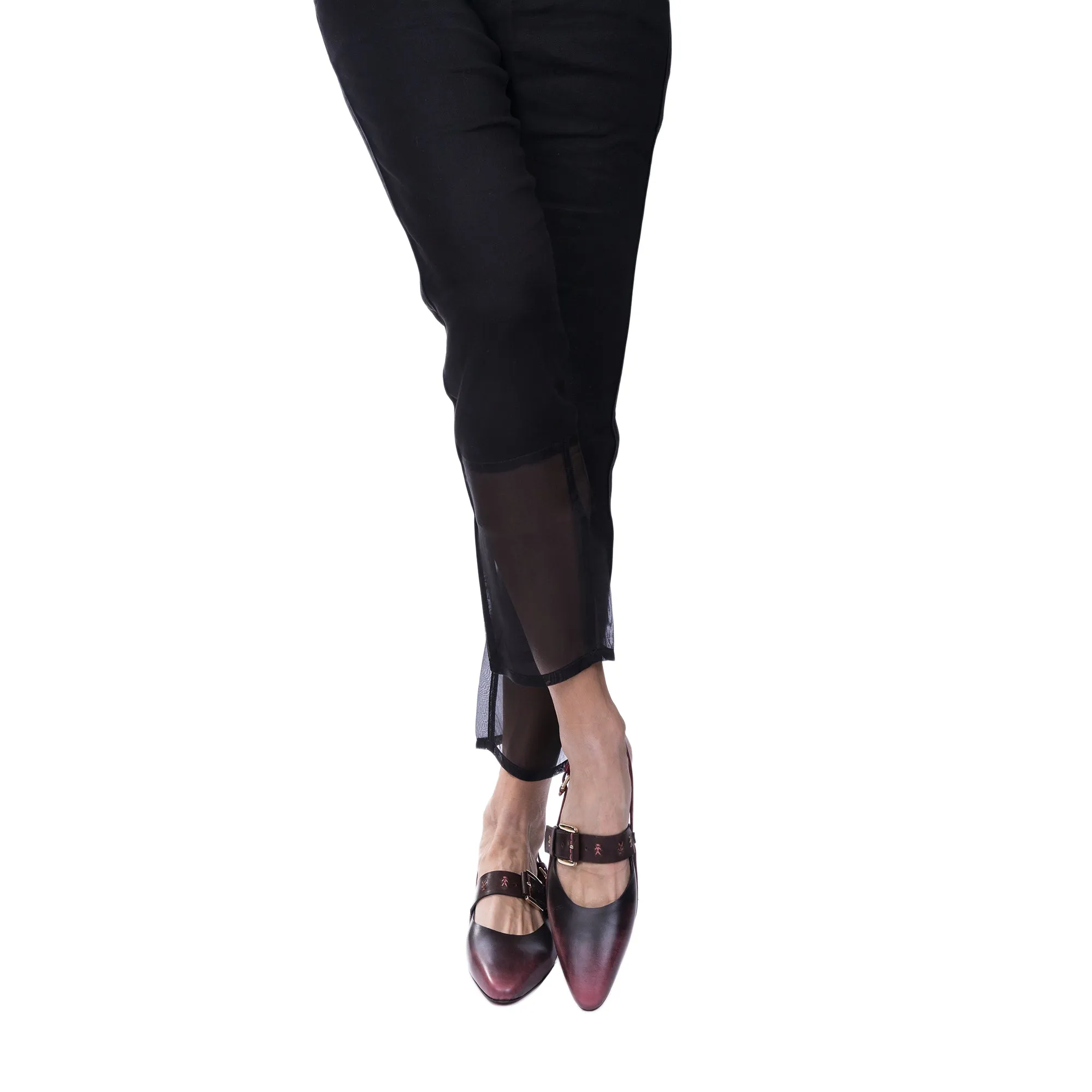 Slingback Shoe Fibbie Spazzolato Cyclamen