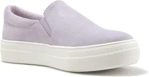 Soda Flat Women Shoes Slip On Loafers Casual Sneakers Memory Foam Insoles Hidden Platform/Flatform Round Toe Hike-G Light Purple Lavender 7.5