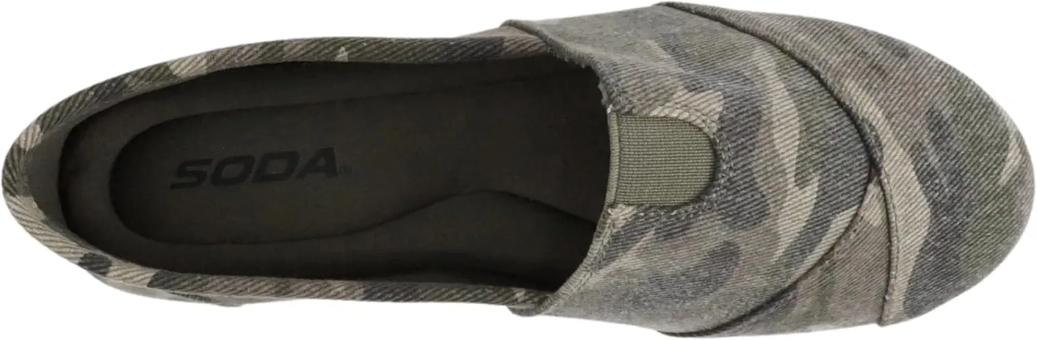 Soda Shoes Women's Obji Round Toe Casual Flat with Padded Insole