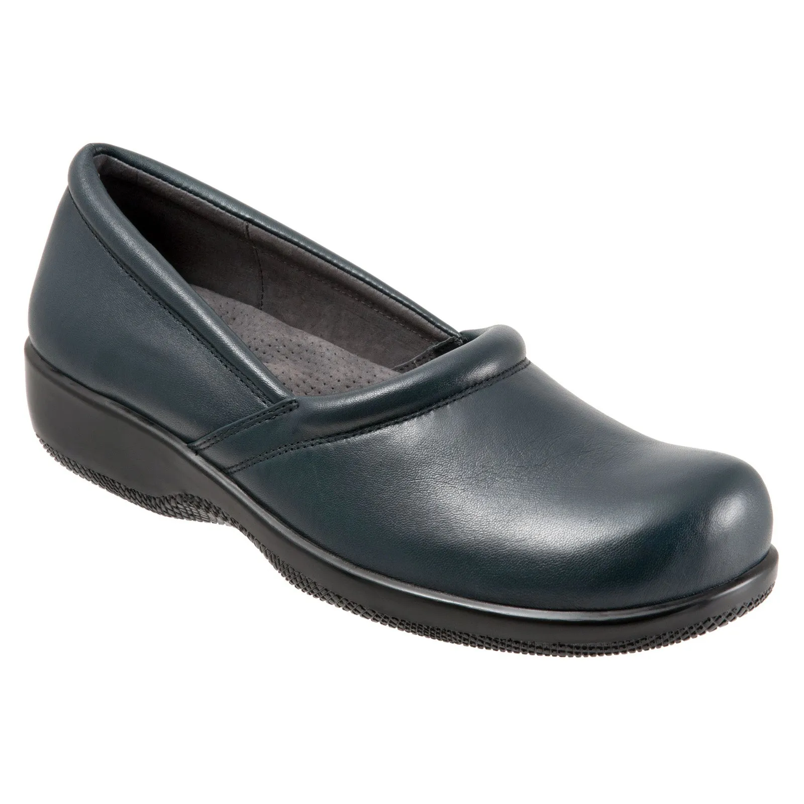 Softwalk Adora S1912-129 Womens Blue Narrow Leather Loafer Flats Shoes