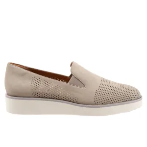 Softwalk Whistle S1810-050 Womens Gray Leather Slip On Loafer Flats Shoes