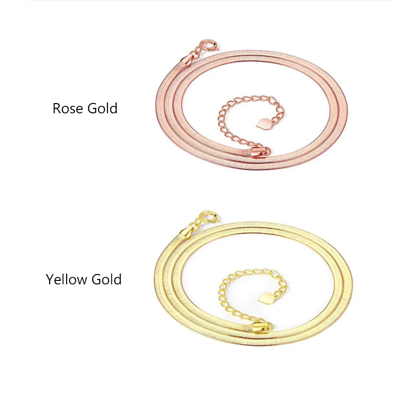 Solid 18K Gold Snake Necklace
