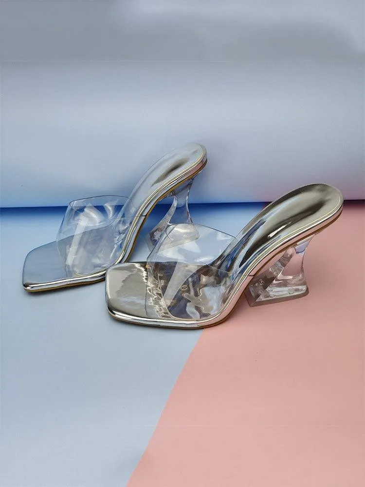 Square Toe Candy Color Sandals