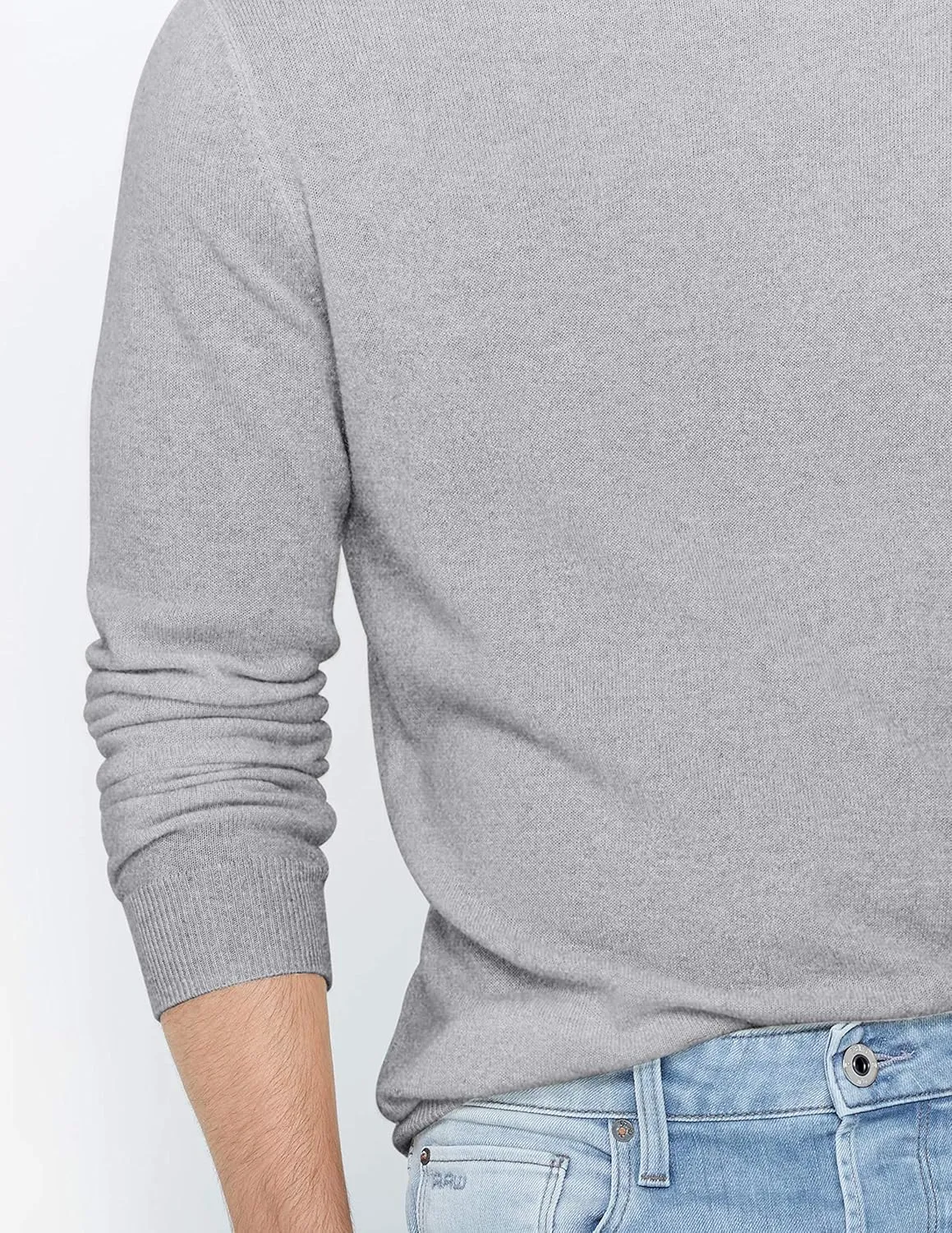 State Cashmere Men's Essential Crewneck Sweater 100% Pure Cashmere Classic Long Sleeve Pullover