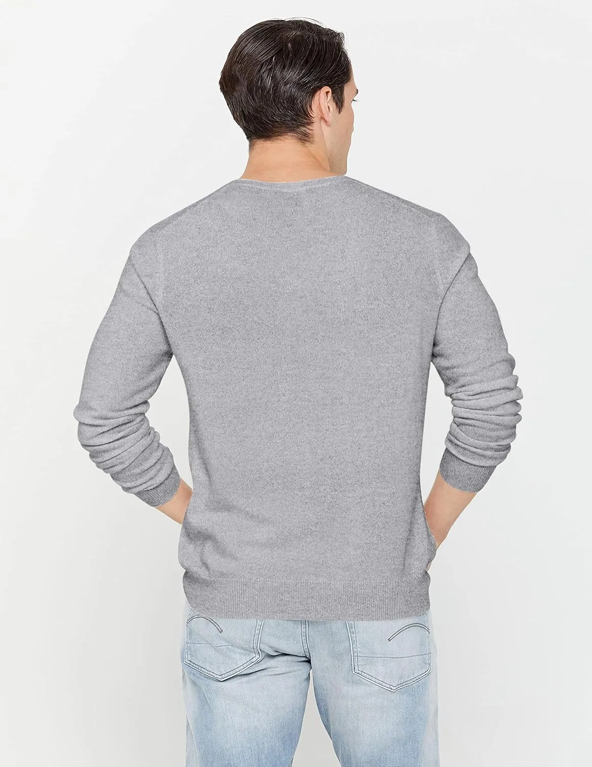 State Cashmere Men's Essential Crewneck Sweater 100% Pure Cashmere Classic Long Sleeve Pullover
