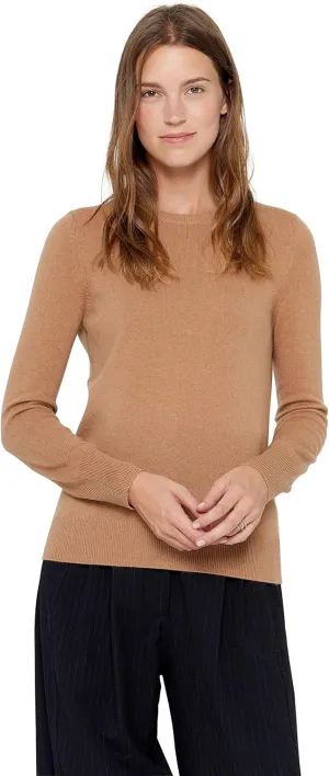 State Cashmere Women’s Essential Crewneck Sweater 100% Pure Cashmere Classic Long Sleeve Pullover