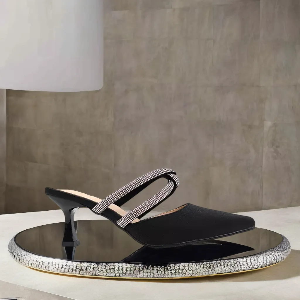 Stilarè Te Amo Crystal Mule Pumps