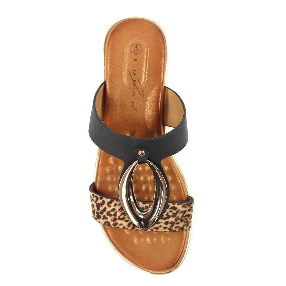 The Paradise Wedge Sandal | Black
