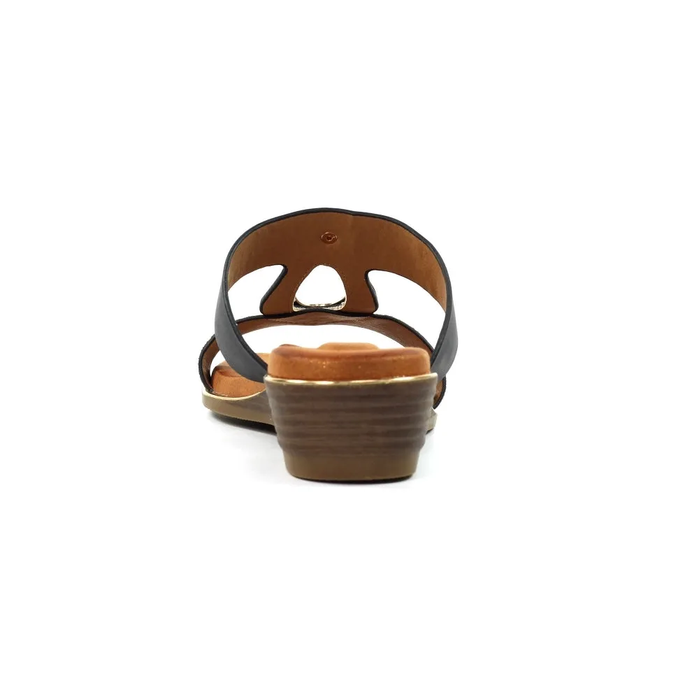 The Paradise Wedge Sandal | Black