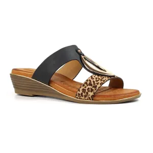 The Paradise Wedge Sandal | Black