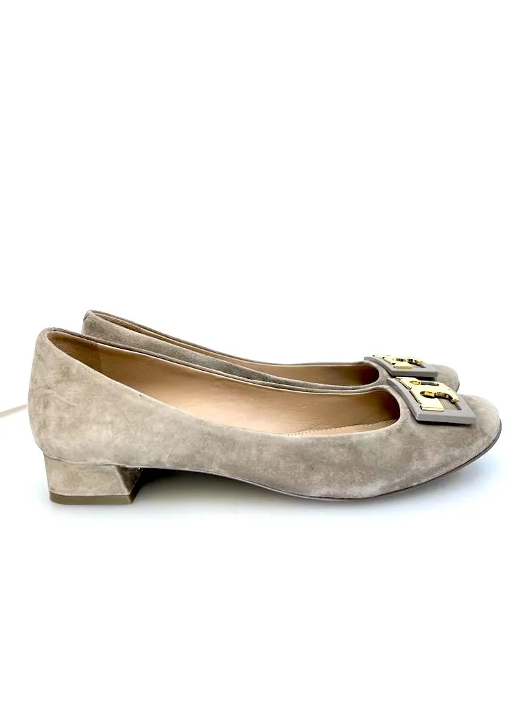 TORY BURCH GIGI SUEDE BLOCK HEEL PUMPS