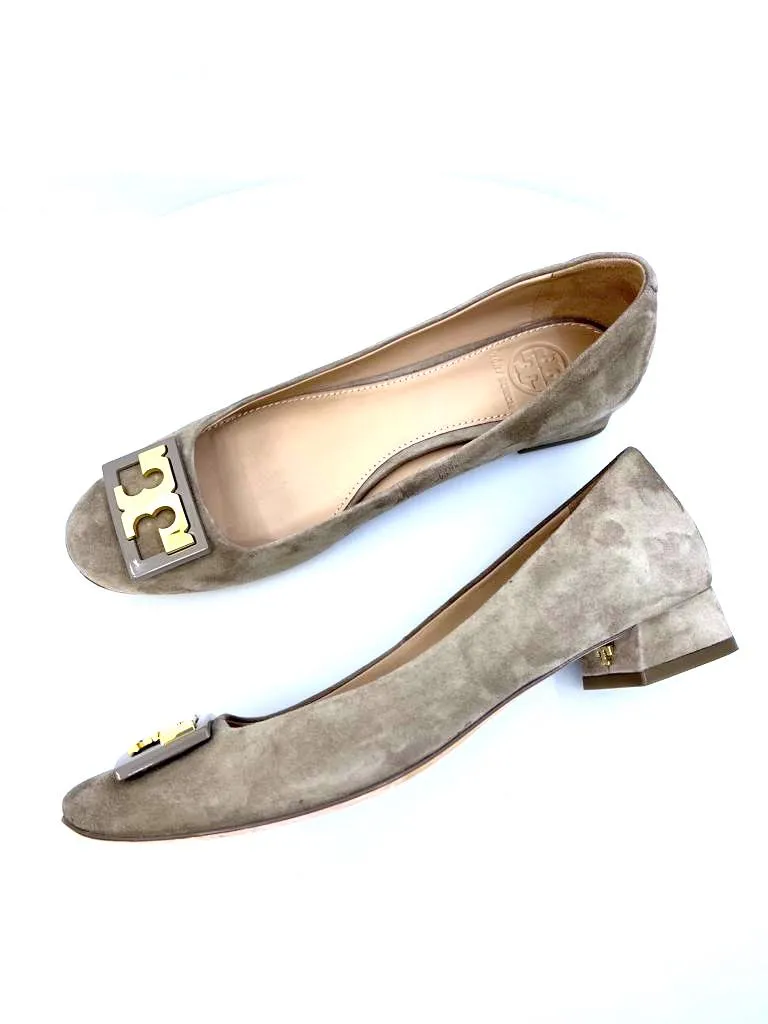 TORY BURCH GIGI SUEDE BLOCK HEEL PUMPS