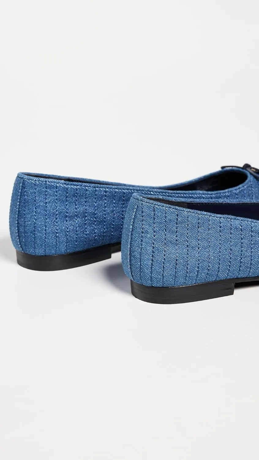 Tory Burch Women's Cap-Toe Quilted Ballet Flats