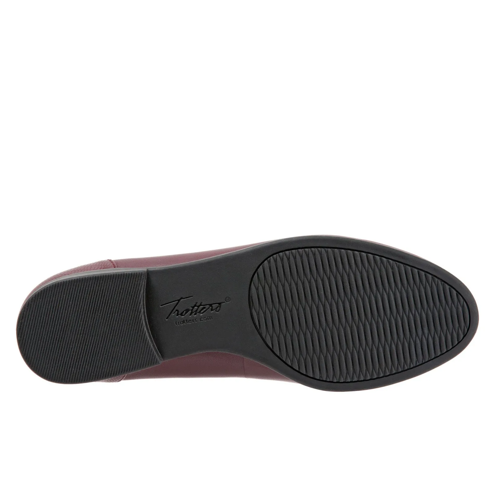 Trotters Anastasia T1750-627 Womens Burgundy Leather Loafer Flats Shoes