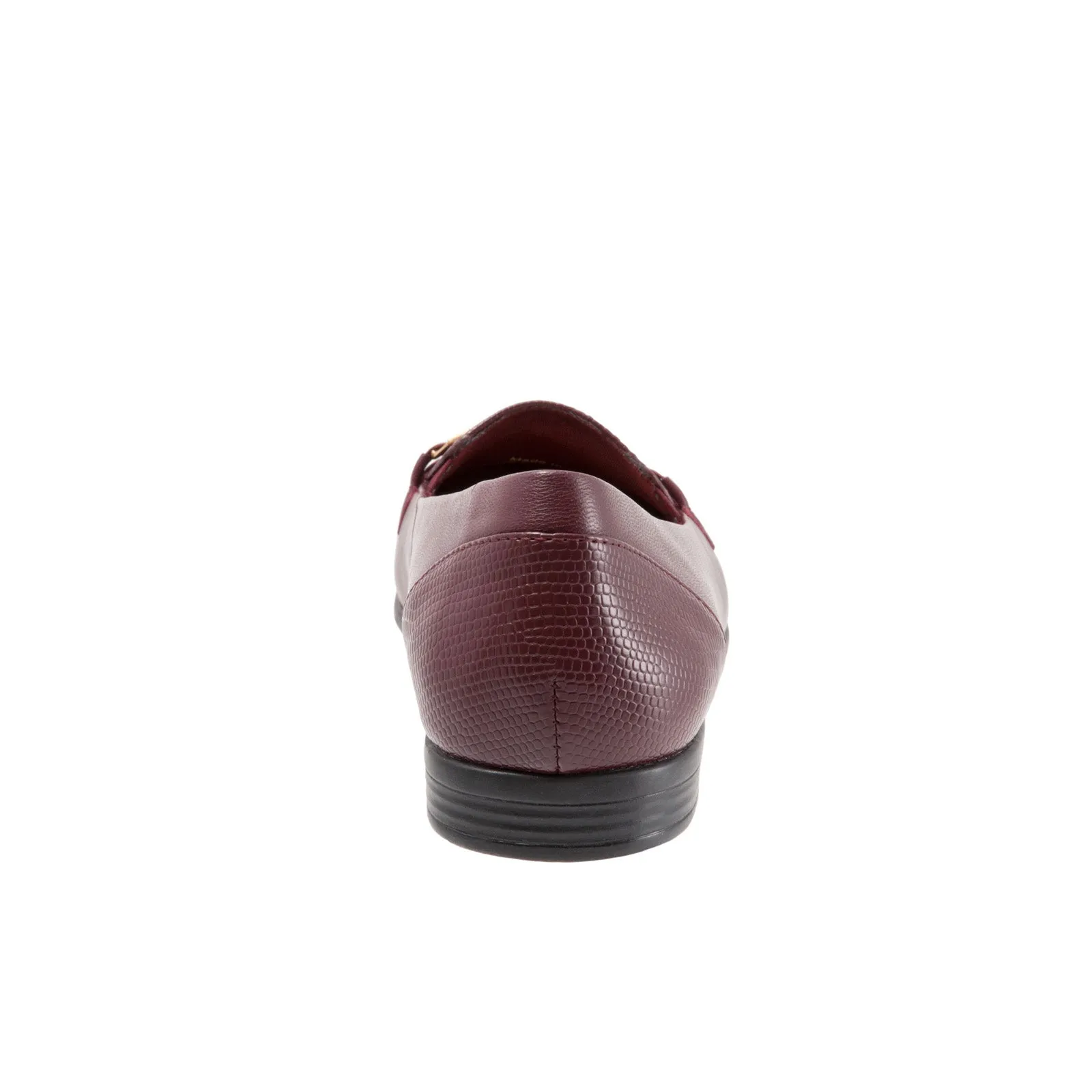 Trotters Anastasia T1750-627 Womens Burgundy Leather Loafer Flats Shoes