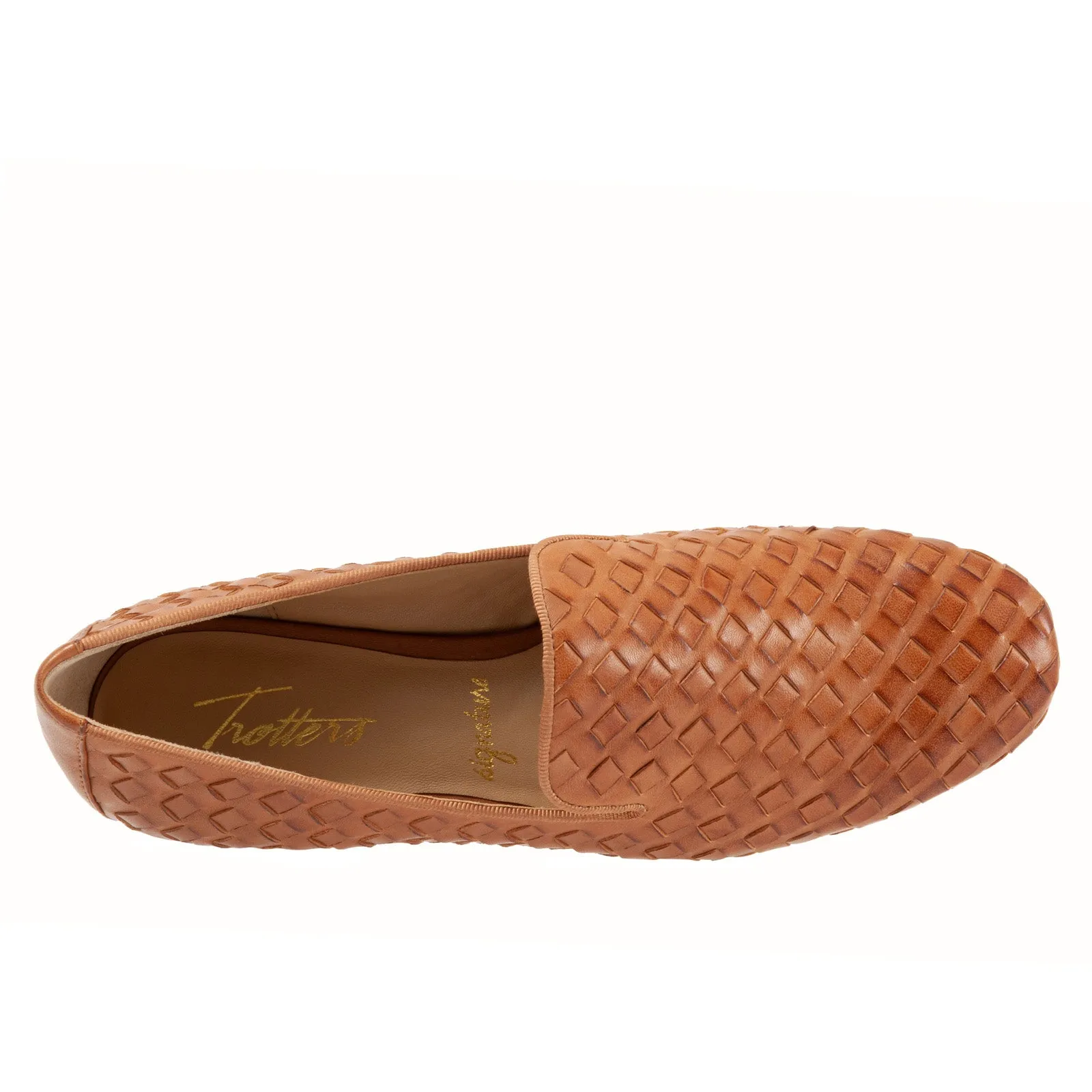 Trotters Gracie T2006-215 Womens Brown Narrow Leather Loafer Flats Shoes