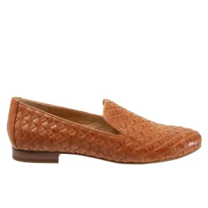 Trotters Gracie T2006-215 Womens Brown Narrow Leather Loafer Flats Shoes