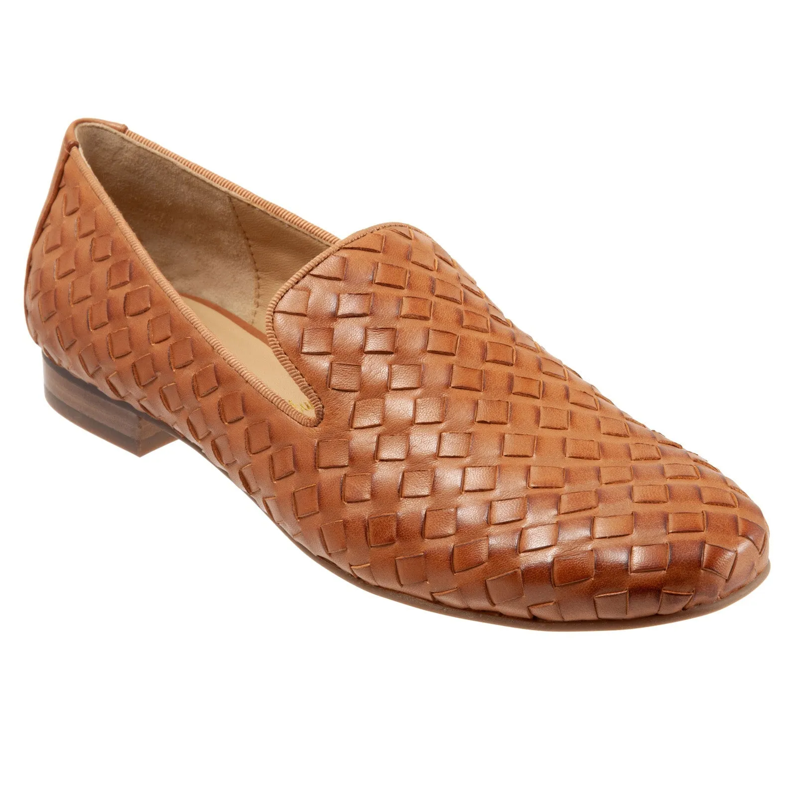 Trotters Gracie T2006-215 Womens Brown Narrow Leather Loafer Flats Shoes