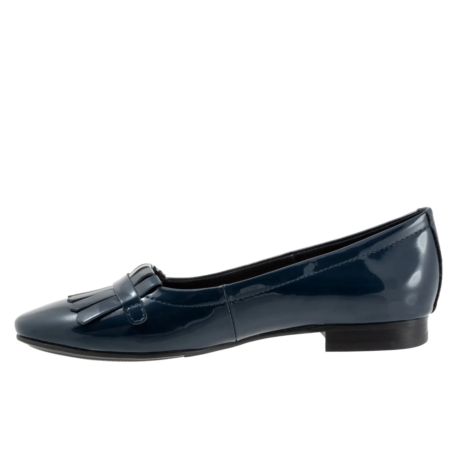 Trotters Greyson T2306-401 Womens Blue Narrow Leather Loafer Flats Shoes