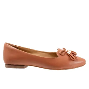 Trotters Hope T2162-715 Womens Brown Leather Slip On Loafer Flats Shoes