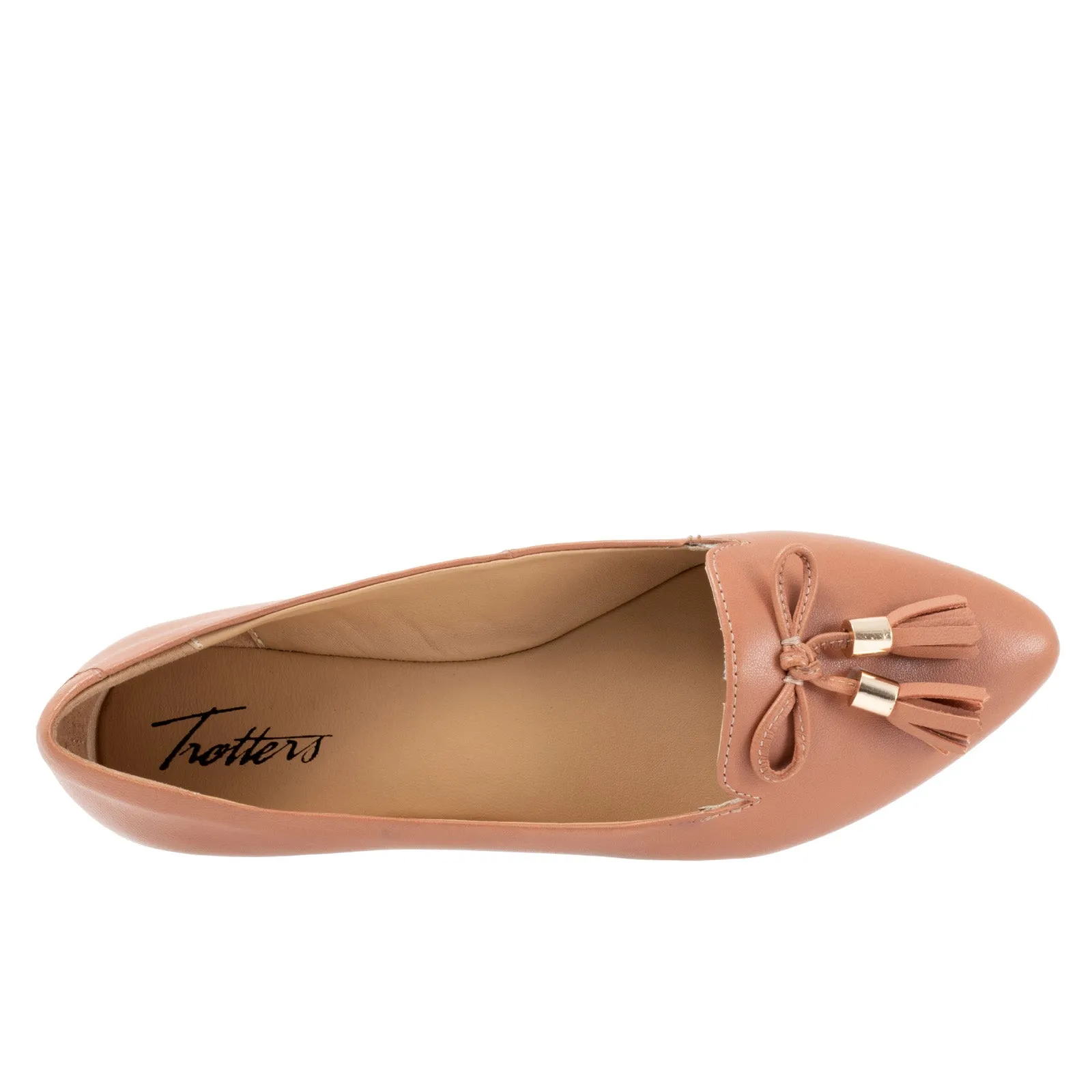 Trotters Hope T2162-715 Womens Brown Leather Slip On Loafer Flats Shoes