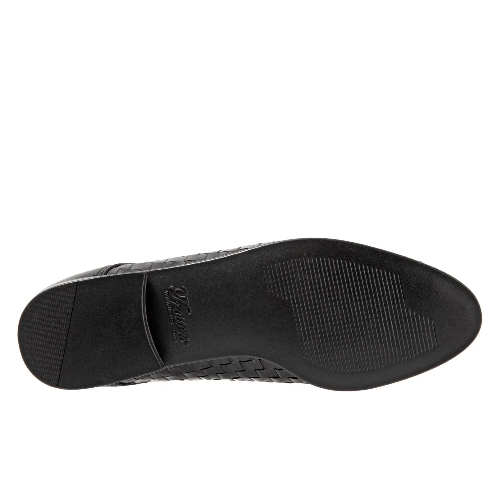 Trotters Lizzie T1858-001 Womens Black Narrow Leather Loafer Flats Shoes