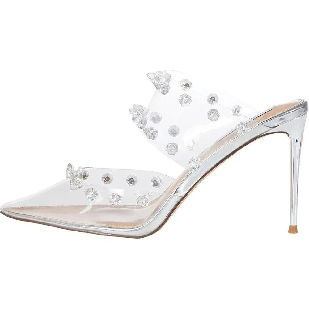 Unmal Clear Studded Heels