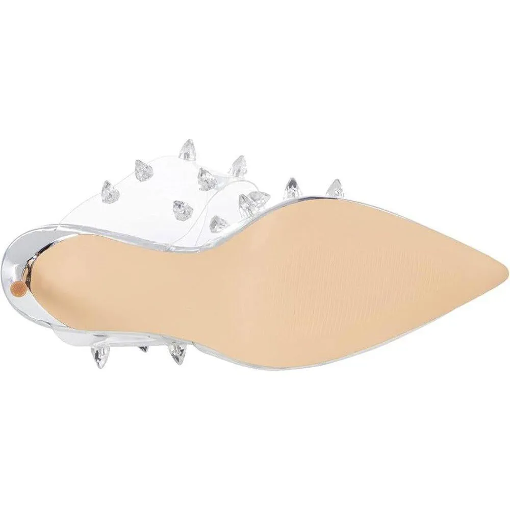 Unmal Clear Studded Heels