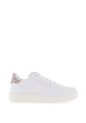 Victoria Womens Madrid Faux Leather Contrast Trainer, Nude