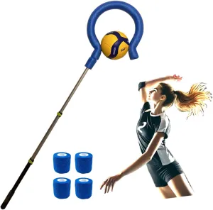 Volleyball Spike Trainer Pro SPT5005 – Premium Training Aid for Spiking, Serving & Blocking – Adjustable Lightweight Aluminum Pole & Secure Ball Holder – Question Mark Hook,No Ball Included