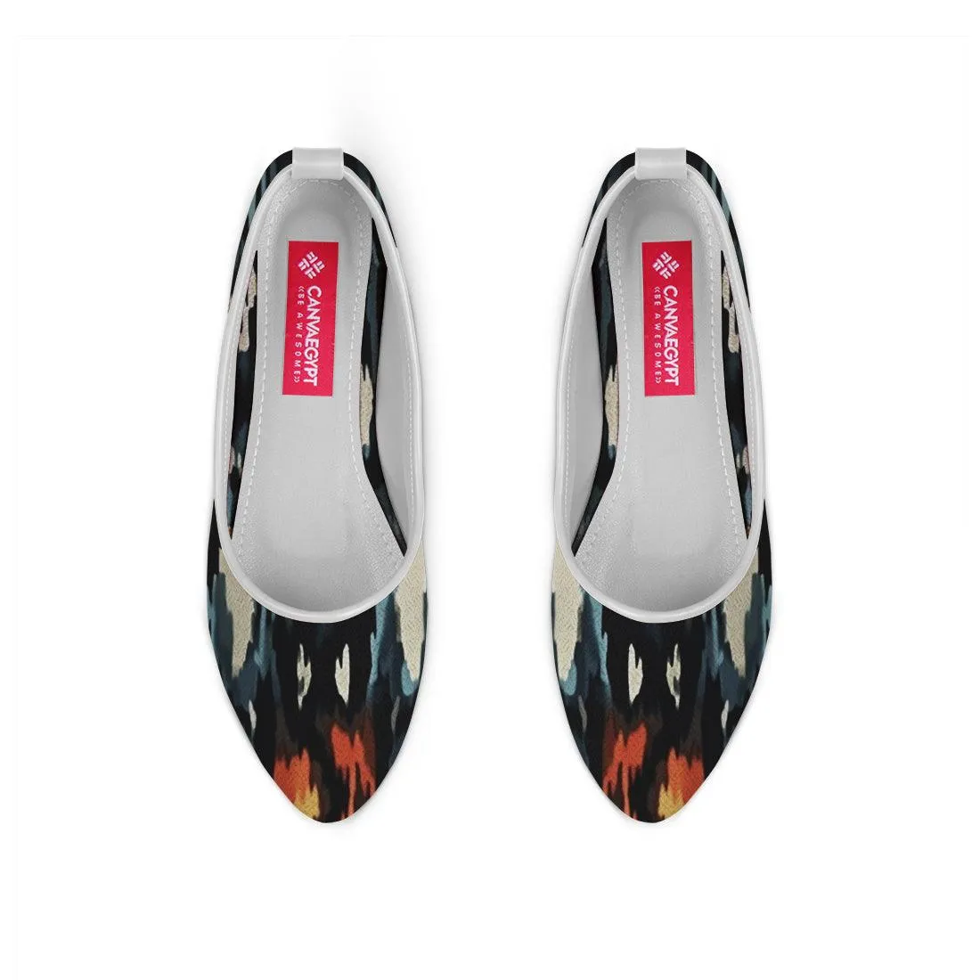 White Round Toe Shoe Flamy
