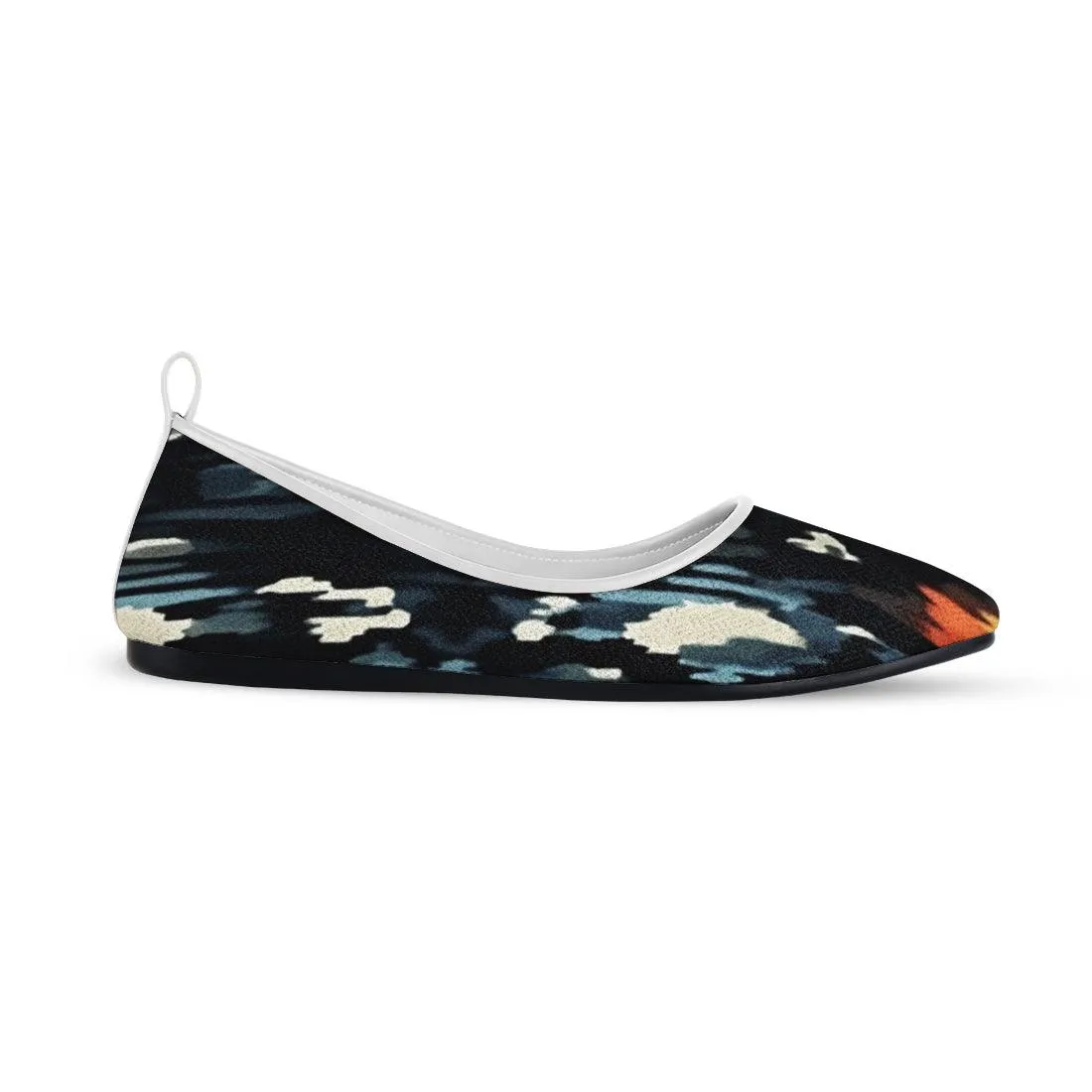 White Round Toe Shoe Flamy