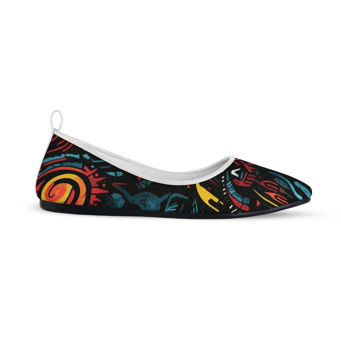 White Round Toe Shoe Looming