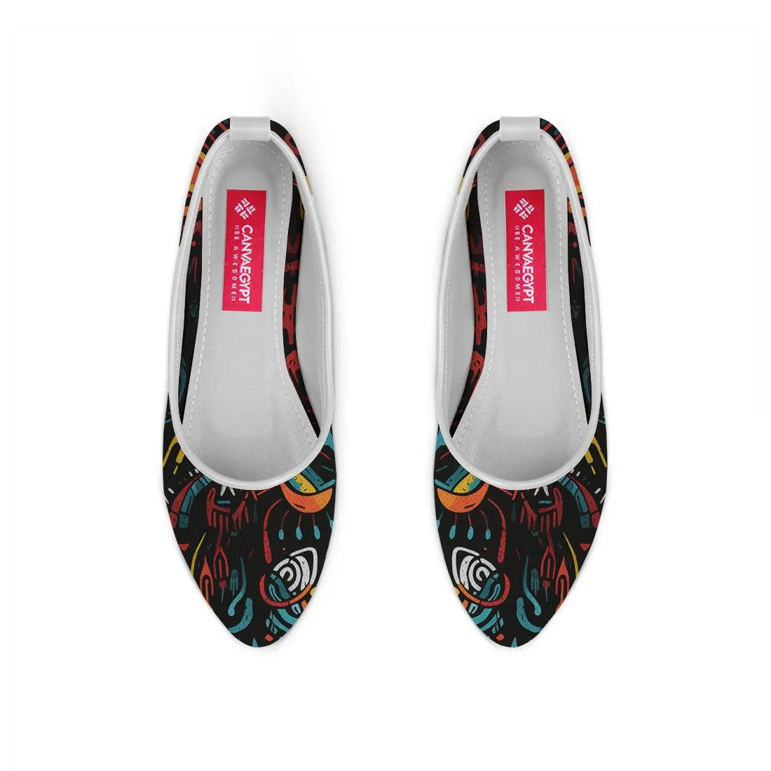 White Round Toe Shoe Looming