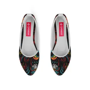 White Round Toe Shoe Looming