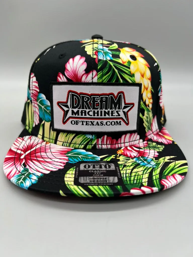 with Logo Marquee Friendly assistance 5-star customer support Pattern Hawaiian Hat